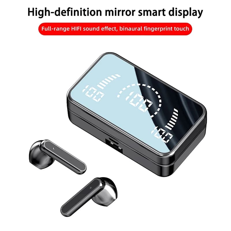 V9 TWS auricolari Bluetooth 5.2 Wireless HIFI Stereo Sound Music Headset Display 2200mAh batteria cuffie sportive auricolari da gioco