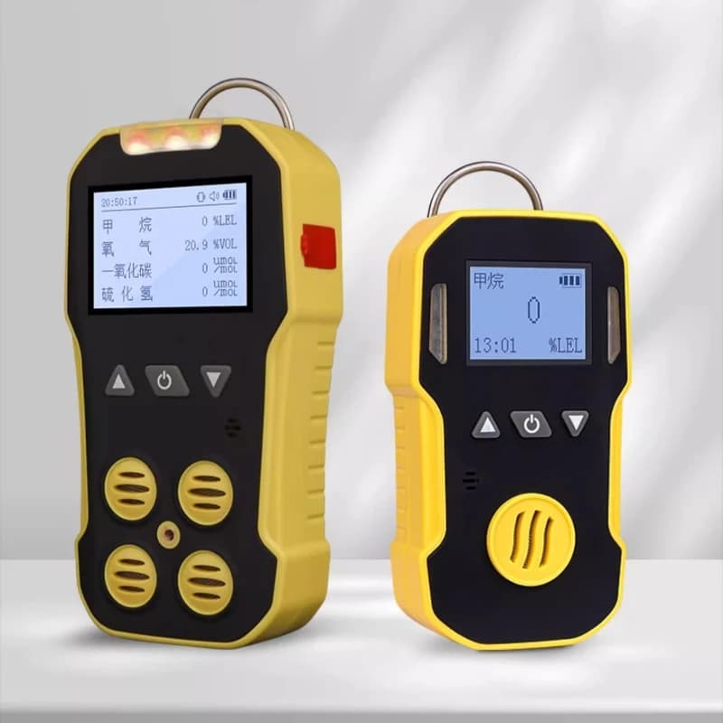 Rilevatore di gas 4 in 1 - CH4/O2/CO/H2S/CO2, tester portatile per allarme perdite di gas combustibile e tossico