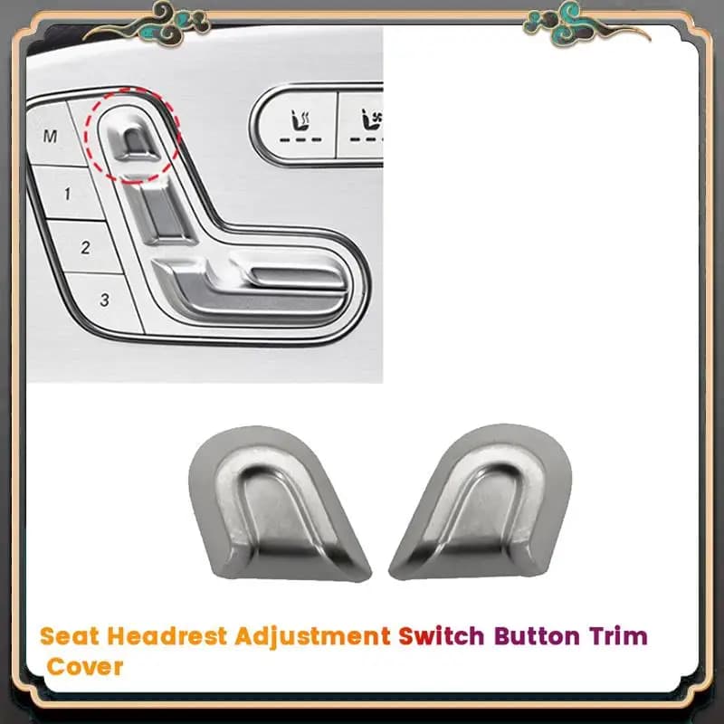 M45K-1Pair Seggiolino Auto Poggiatesta Interruttore di Regolazione Pulsante Trim Copertura Per Mercedes-Benz GLS GLE W167 GLE350 GLS400 GLS450 20-2024