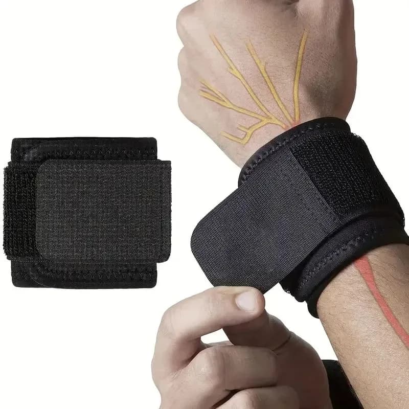 Polsino sportivo Tutore da polso sportivo regolabile Avvolgimento per infortuni Supporto per fasciatura Cinturino da palestra Polsino Protezione di sicurezza per palestra 1 pezzo