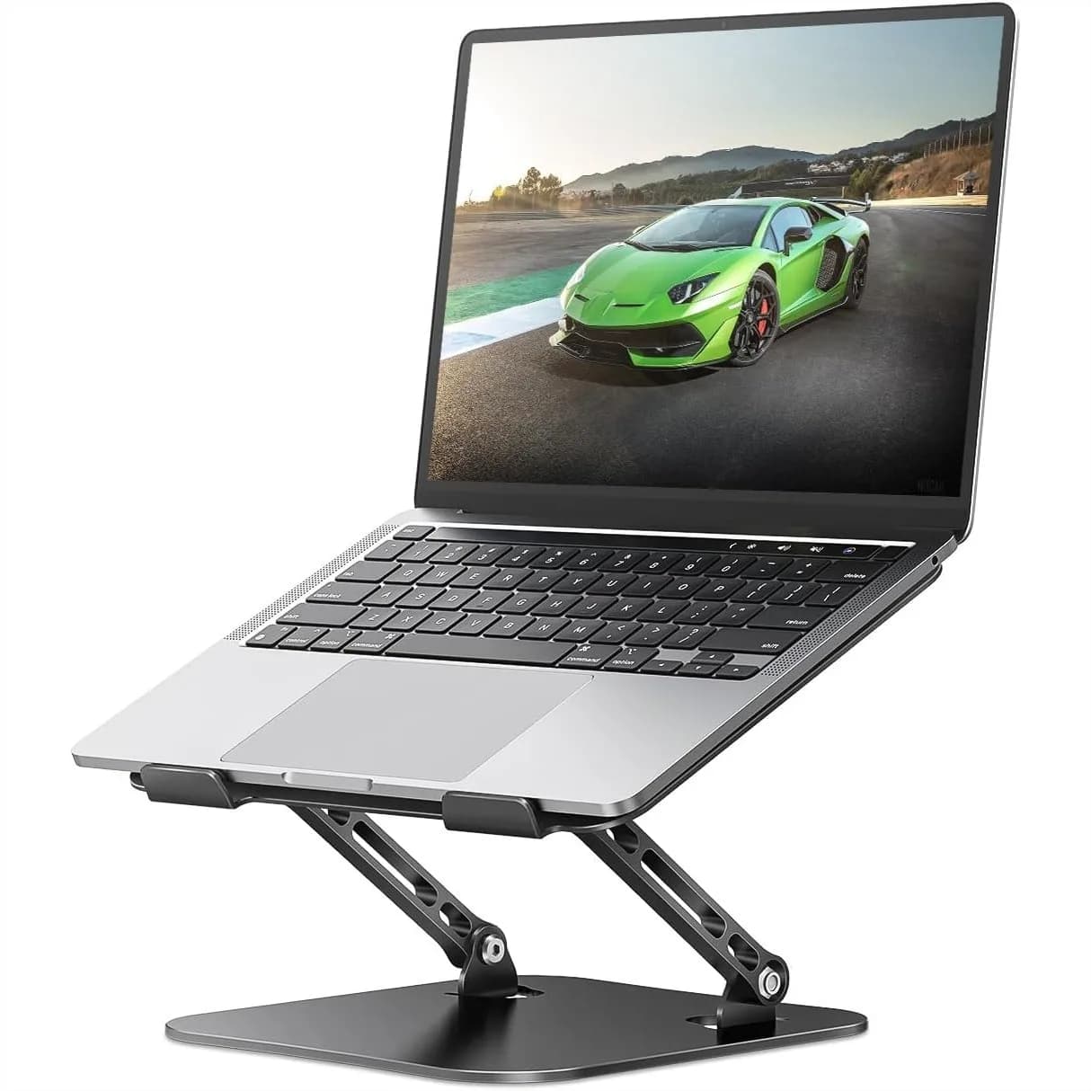 Adjustable Laptop Stand for Desk, Foldable Ergonomic Aluminum Holder with Ventilation for 11-16" Laptops, Lightweight 500g