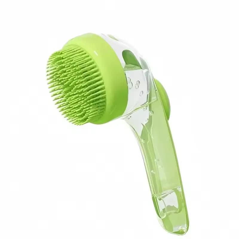 Spazzola da bagno per cani Spazzola da bagno specifica per cani e gatti Dispenser di shampoo incorporato per rimuovere i capelli galleggianti Scrub Strumento da bagno Spazzola per massaggio per animali domestici