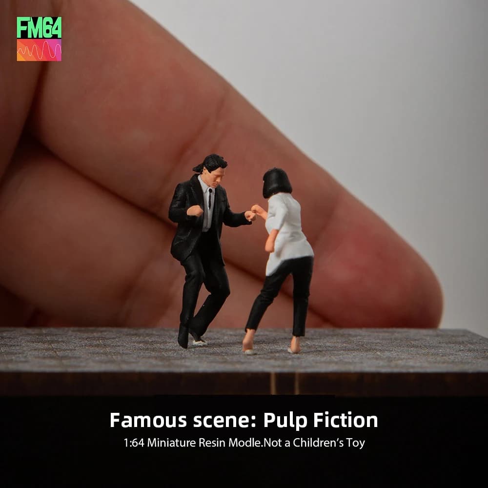 Kicarmod 1/64 Pulp Fiction Story Character Series Resin Miniature Scene Figure Model for 1/64 Diecast Car Diorama Collection