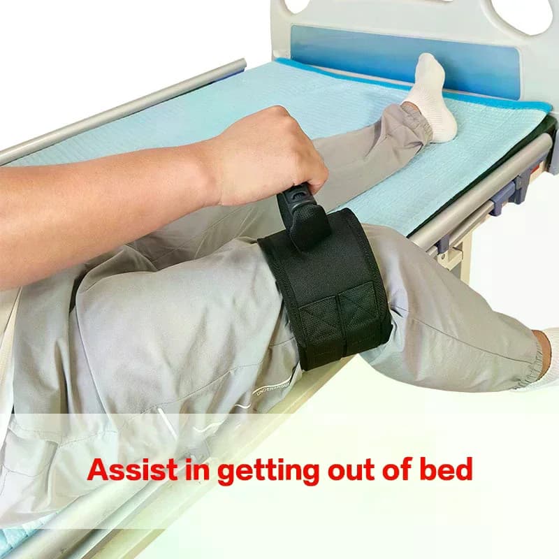Cintura di Riabilitazione Regolabile, Cintura di Sollevamento per Pazienti, Fascia di Fissaggio Gambe Smontabile per Anziani, Ausilio per Camminare e Stare in Piedi
