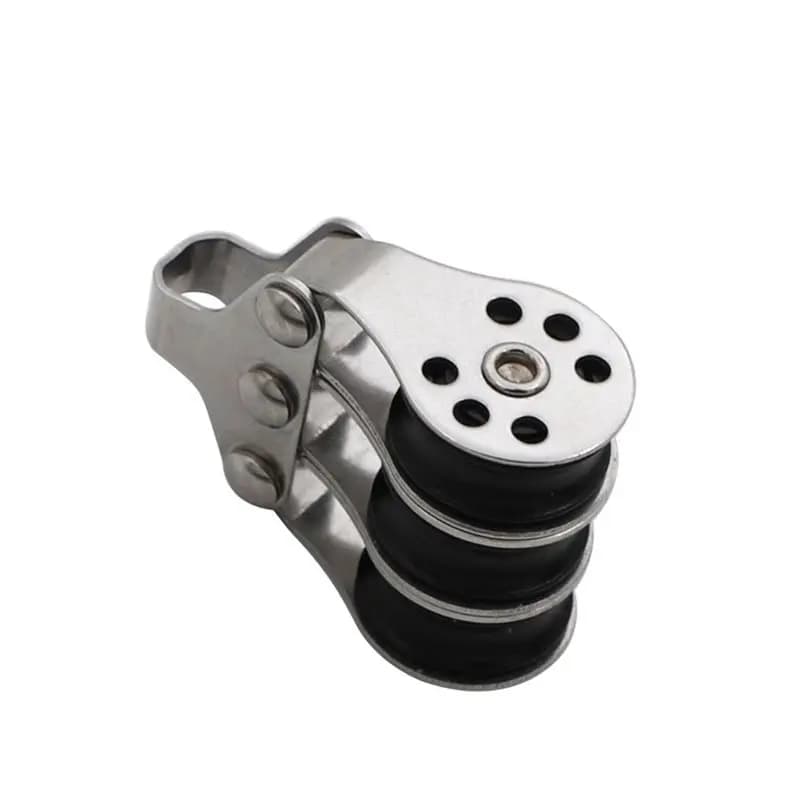 ABHS-Boat Yacht Locking Pulley With Nylon Rollers Nylon Rope Pulley For Kayak Boat Marine