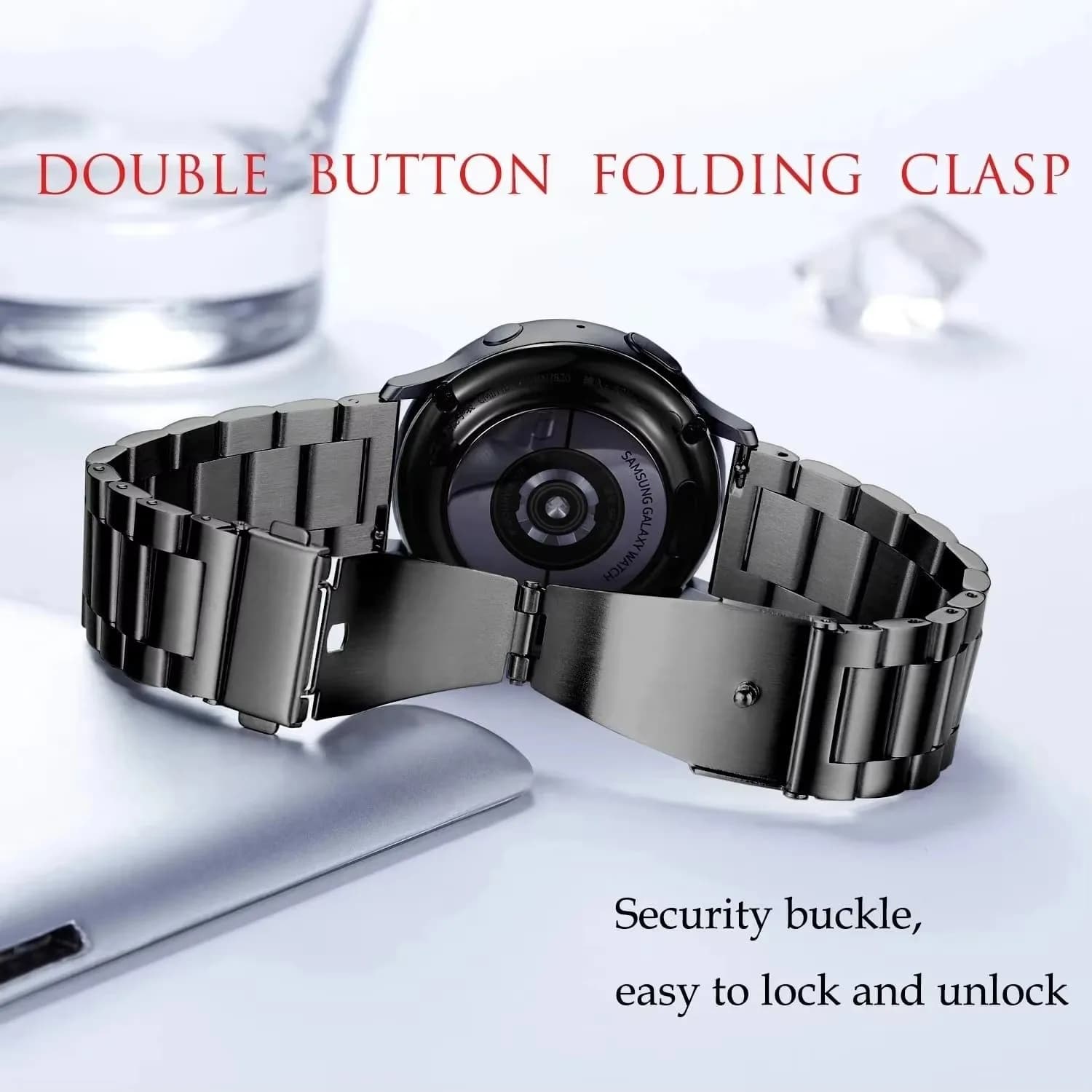 Cinturino per orologio da 18 mm 20 mm 22 mm Cinturino per orologio in acciaio inossidabile Sostituzione a sgancio rapido Compatibile con cinturino per orologio intelligente Orologio tradizionale