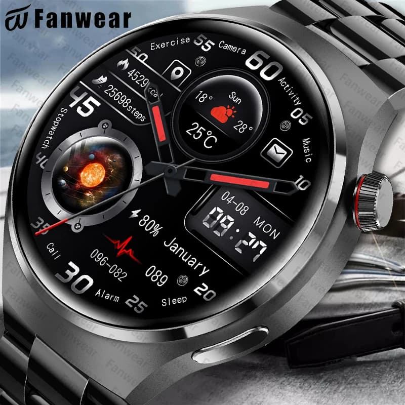 2026 New 6 Pro Smartwatch with GPS, NFC, Bluetooth Call Function, 1.60 Inch AMOLED Display, Fitness Tracker, Waterproof, Men's H