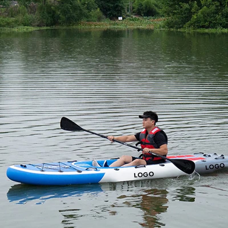 Drop Stitch Inflatable 2 Person Paddle Board Kayak with Removable Fin