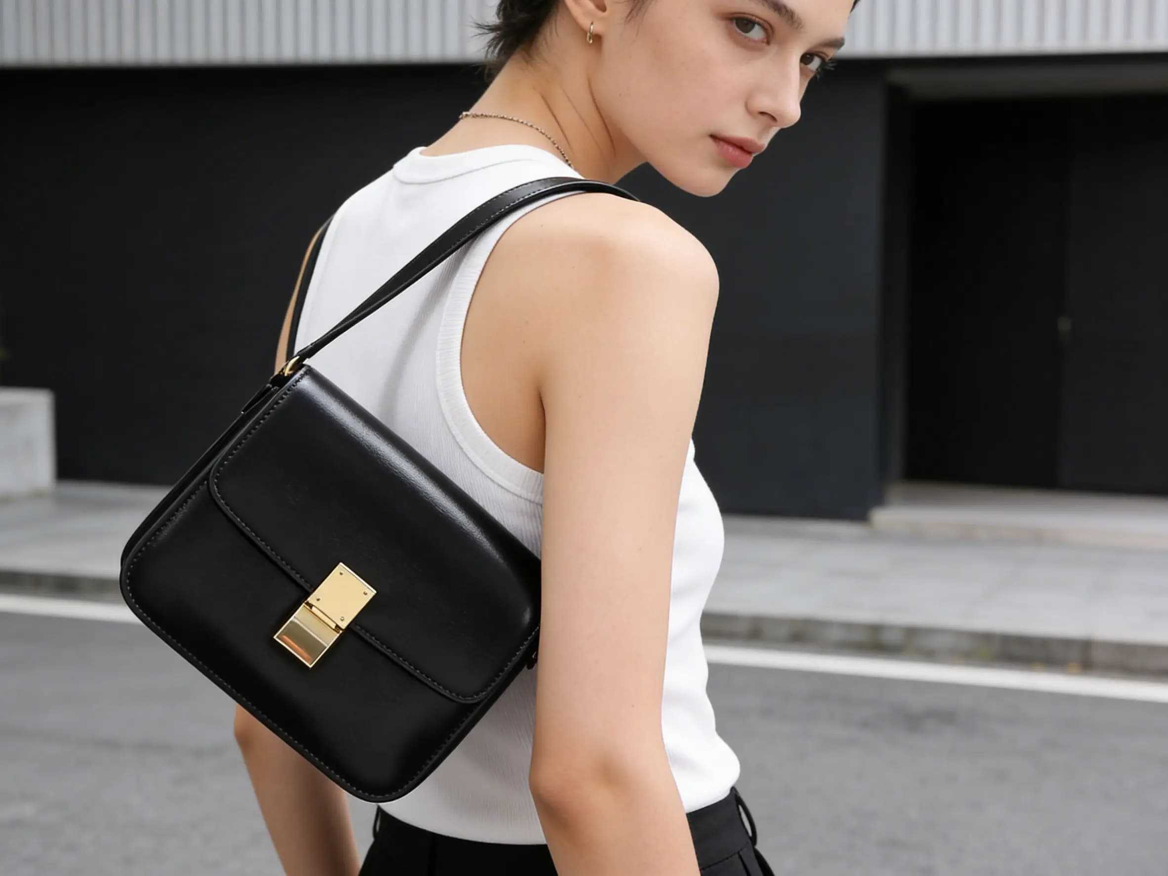 Borsa Quadrata Stile Street, Borsa a Tracolla da Donna con Motivo Piatto, Borsa Quadrata Piccola Versatile e alla Moda, Borse di Lusso da Donna