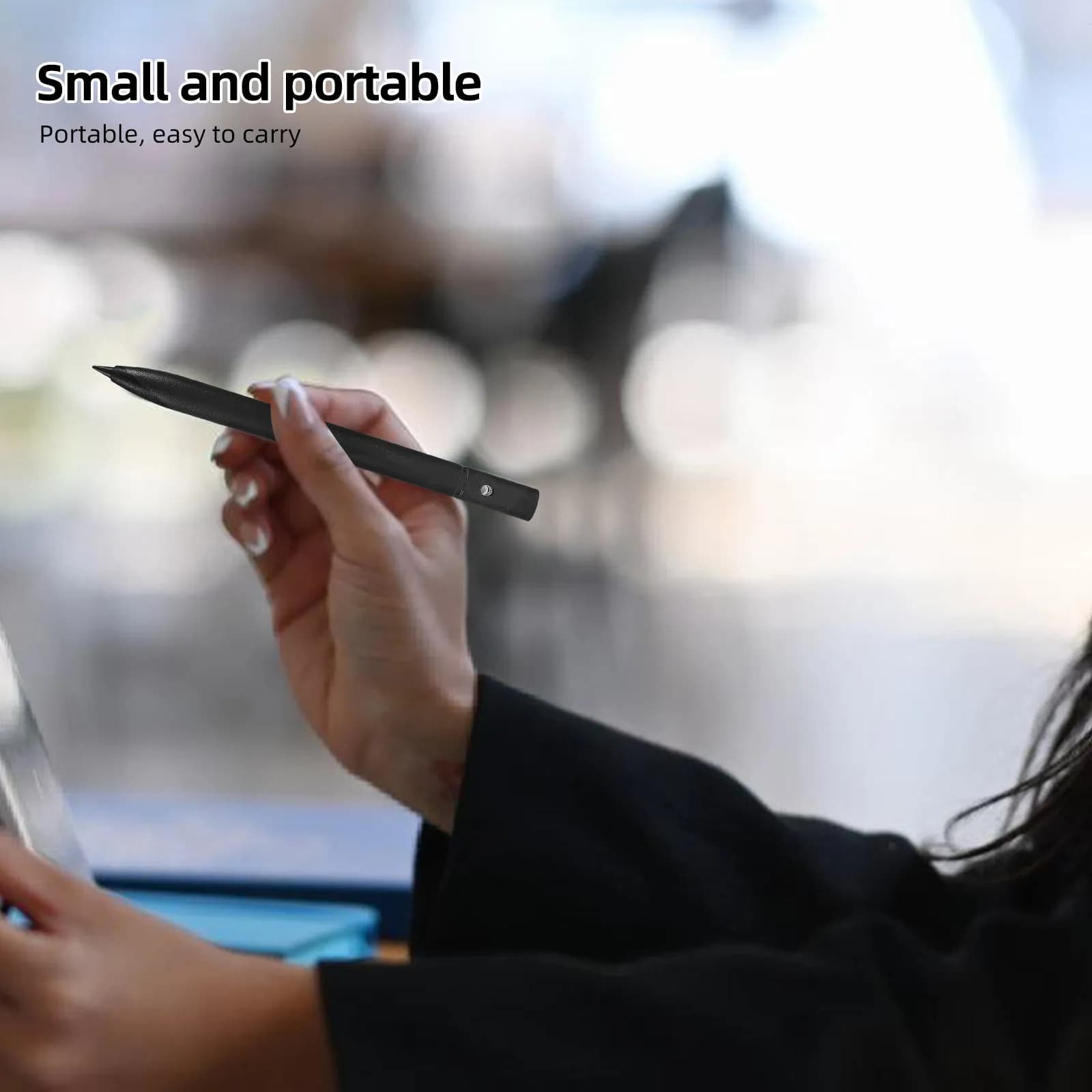Set di 3 Penne Cancellabili Nere per Lavagna, Compatibili con Tablet da 8.5, 10, 12 Pollici, per Educazione Precoce, Disegno, Appunti e Uso in Ufficio