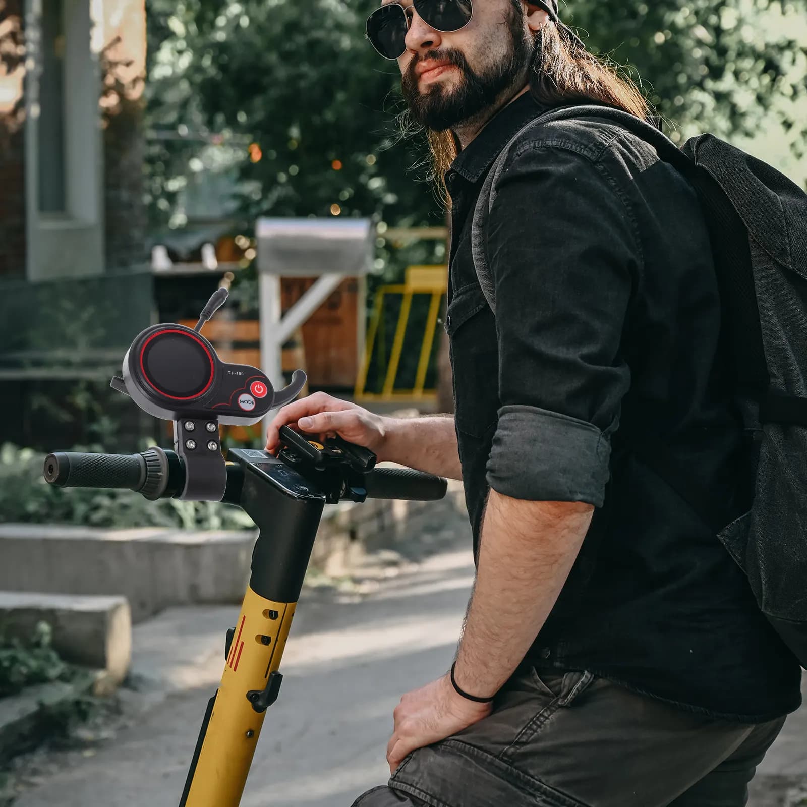 6 Pin Electric Scooter Display Panel Compatible with Handlebar Mount Shows Real Time Speed Battery Life Safety Scooter Part