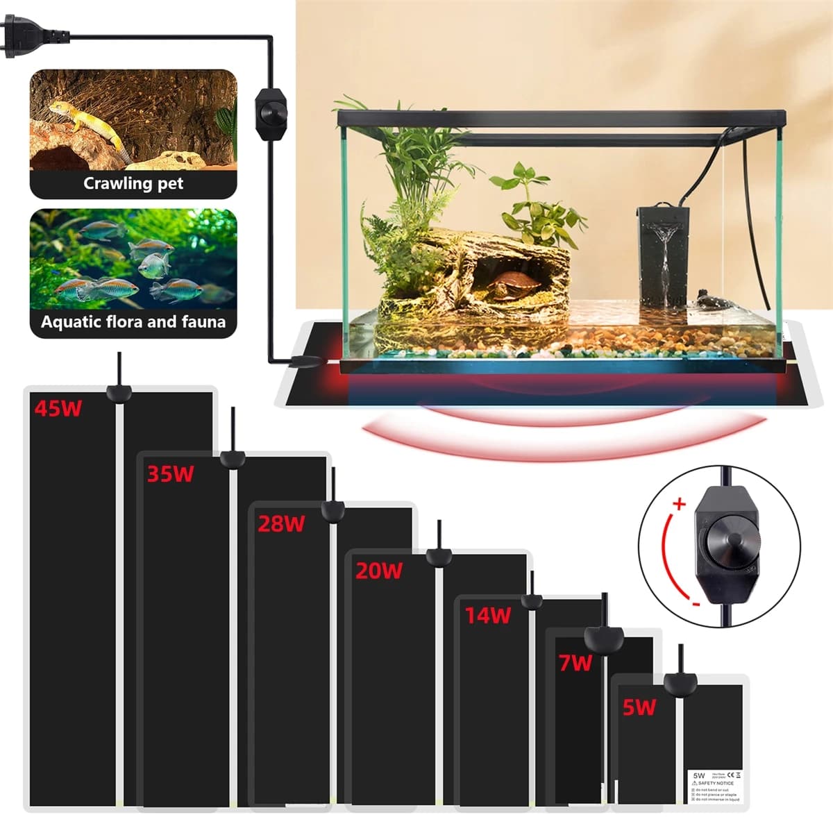 5 ~ 45W plant heat mat seed germination hot Pad Bonsai plant flower vegetables keep warm tool gardening winter Anti-cold 1 pc