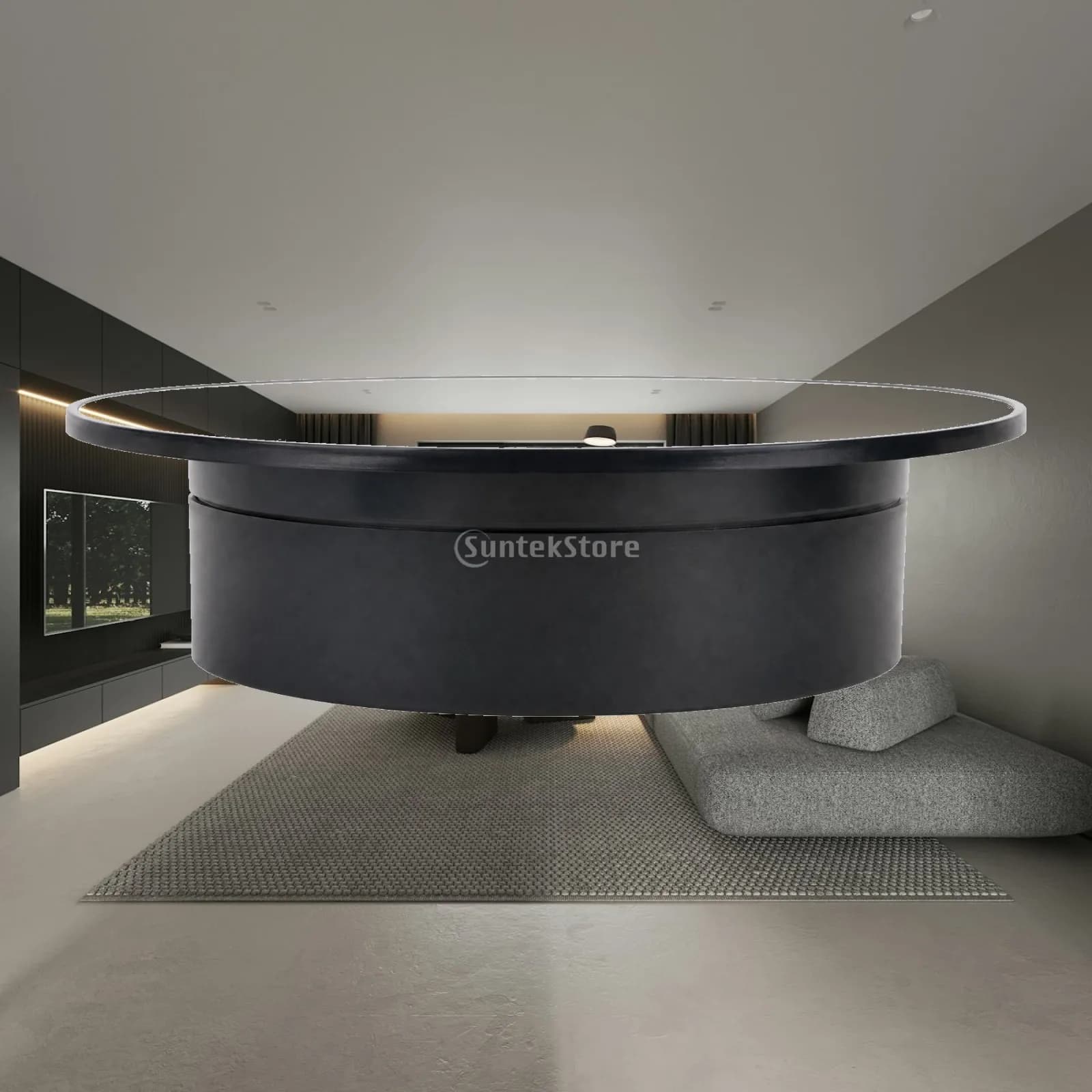 Electric Turntable with Mirror Top Adjustable Speed Turntable with Mirror Top Motorized Rotating Display Stand Silent