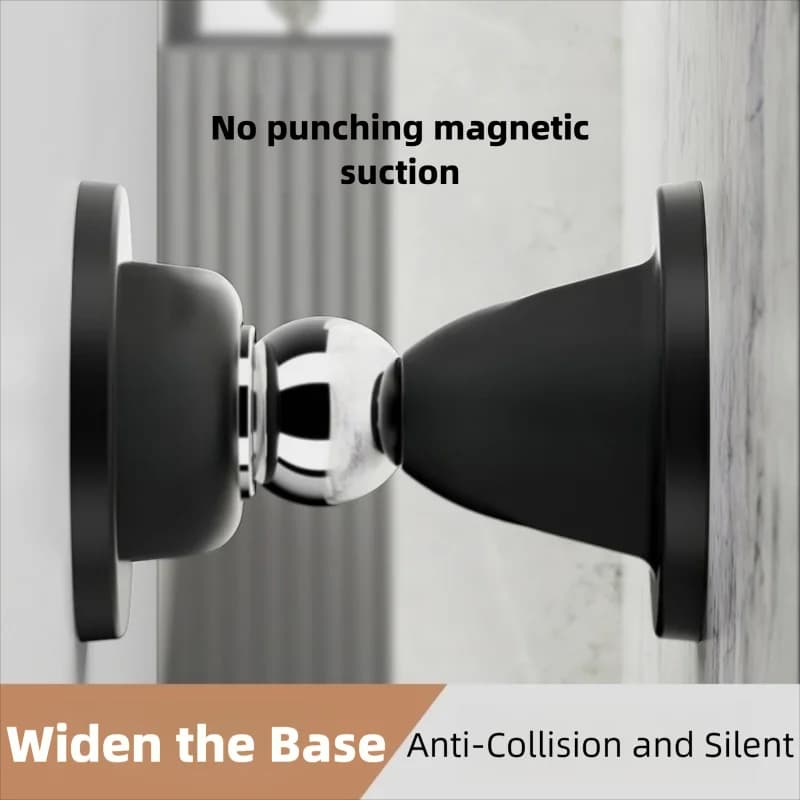 Fermaporta Magnetico in Silicone Anti-Collisione, Nuovo Supporto da Pavimento Senza Foratura per Bagno, Funzionamento Silenzioso