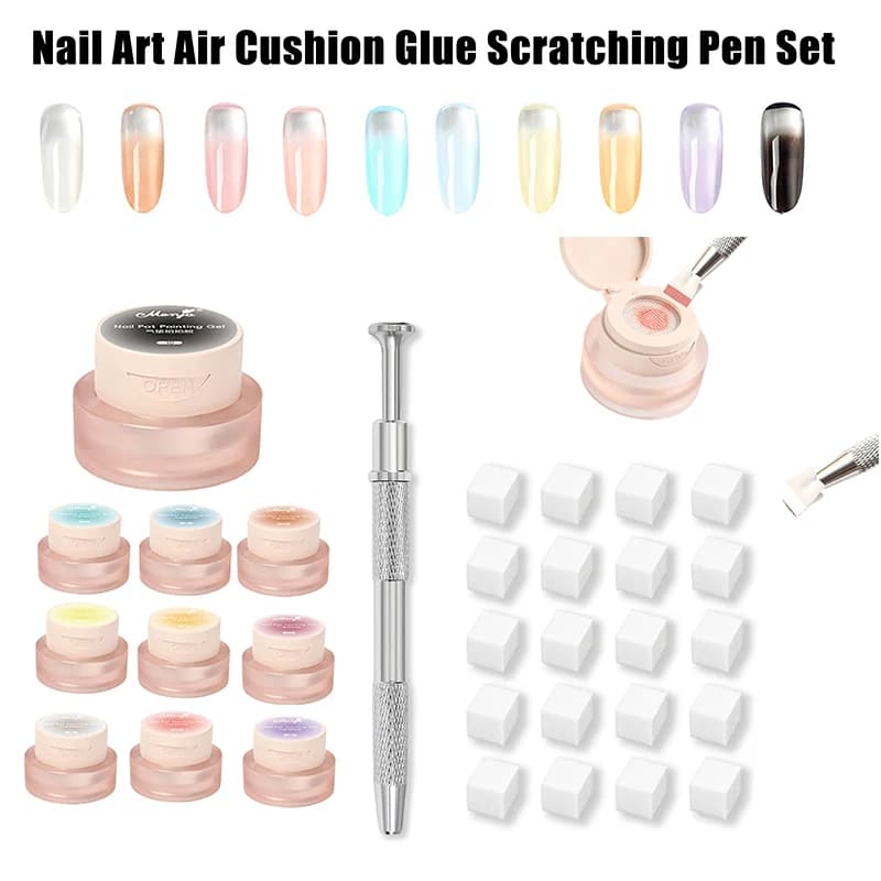 Air Pillow Filling Collar for Enamel Color Pink Nail Art Necklace for high saturation chalk painting for DIY manicure Home Salon