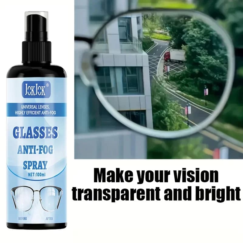 100ML Multi-Purpose Anti-Fog Spray,Long-Lasting Fog Removal,Clear Vision,Suitable for Swimming Goggles,Ski Goggles,Sports Glasse