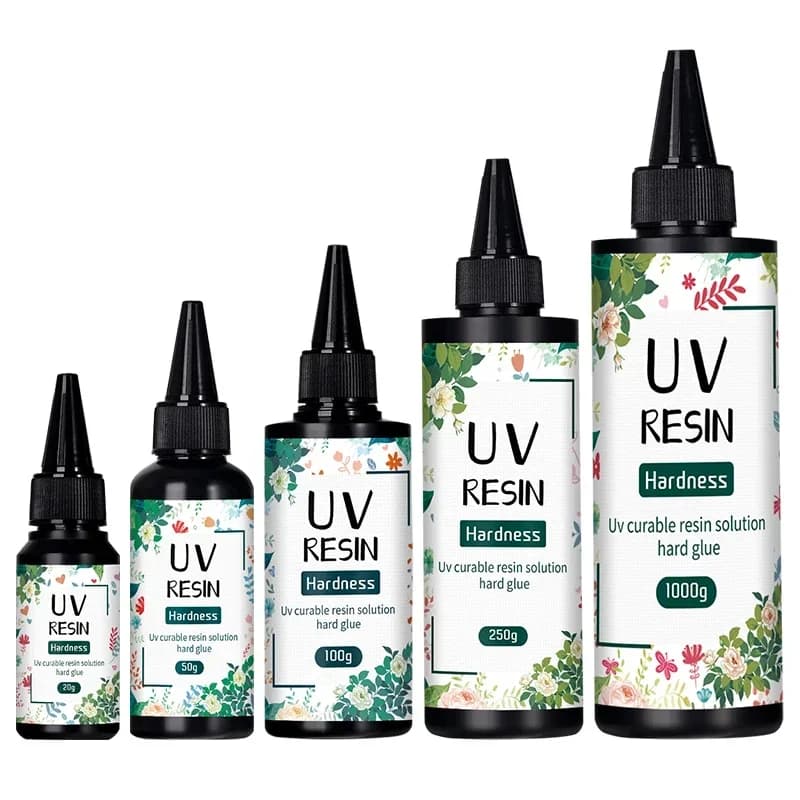 1000g/250g/100g/50g indurente per colla UV a polimerizzazione rapida torcia UV resina dura trasparente per gioielli in resina epossidica che fanno artigianato fai da te