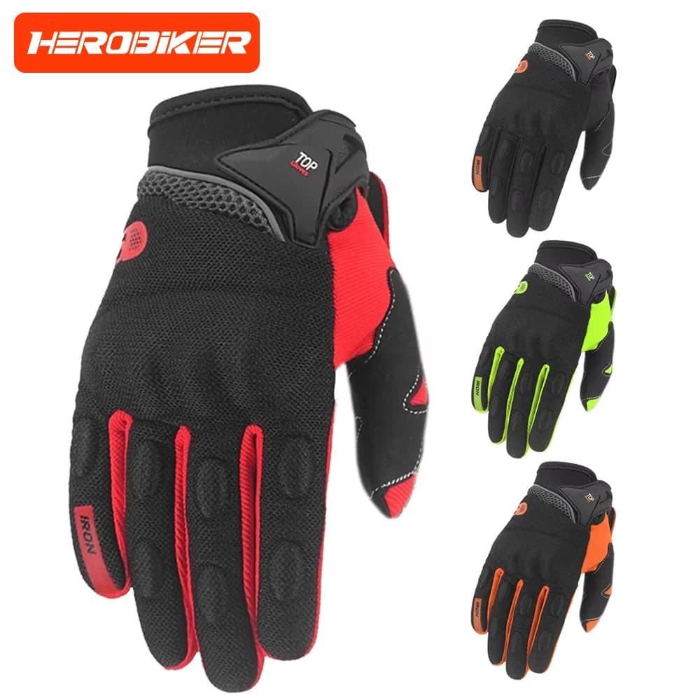 Motorcycle Gloves Breathable Summer Riding Gloves Gloves from Moto Touchscreen Hard Knuckle for Dirt Bike Moto Glove Full Finger