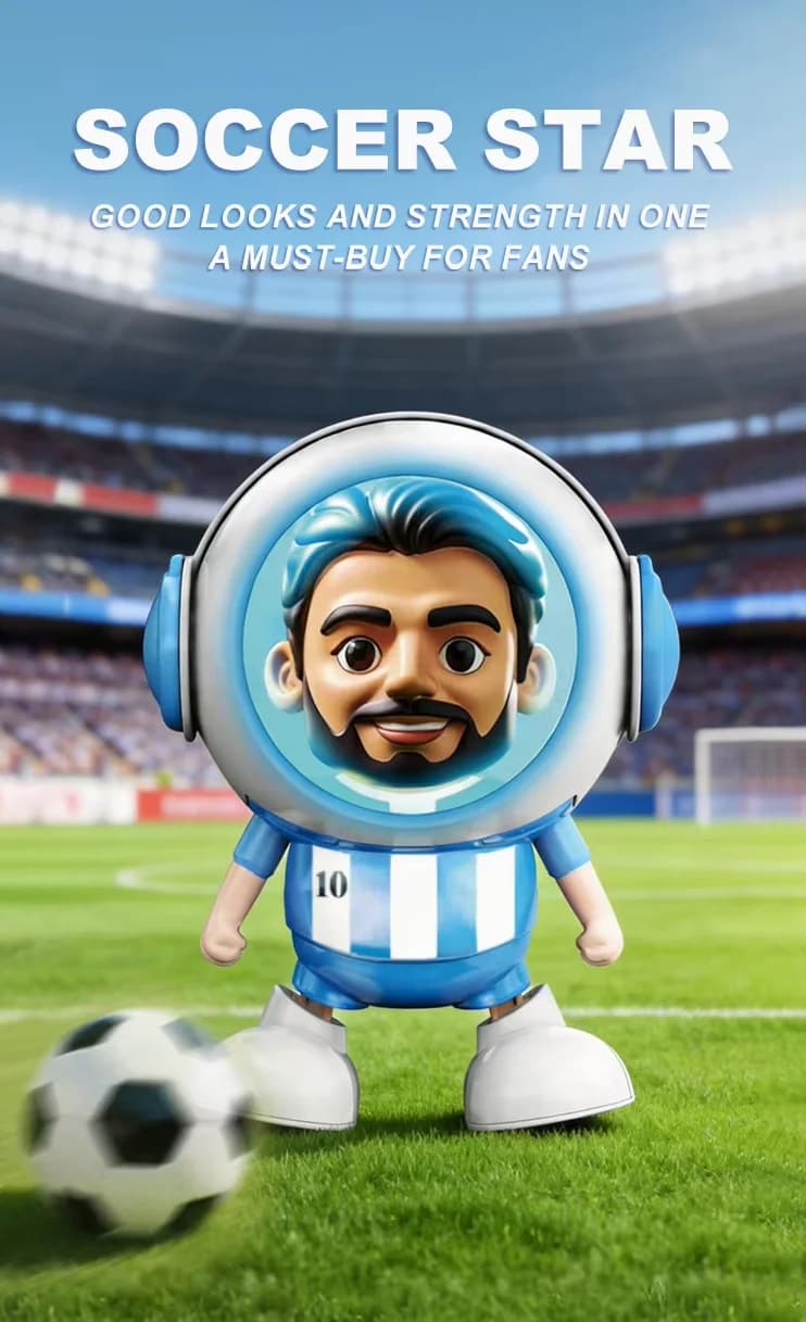 Cute Baby Footballer Astronaut Toys - 4 Colorful Walking Spaceman Action Figures, Fun Interactive Electric Walking Dolls for Kid