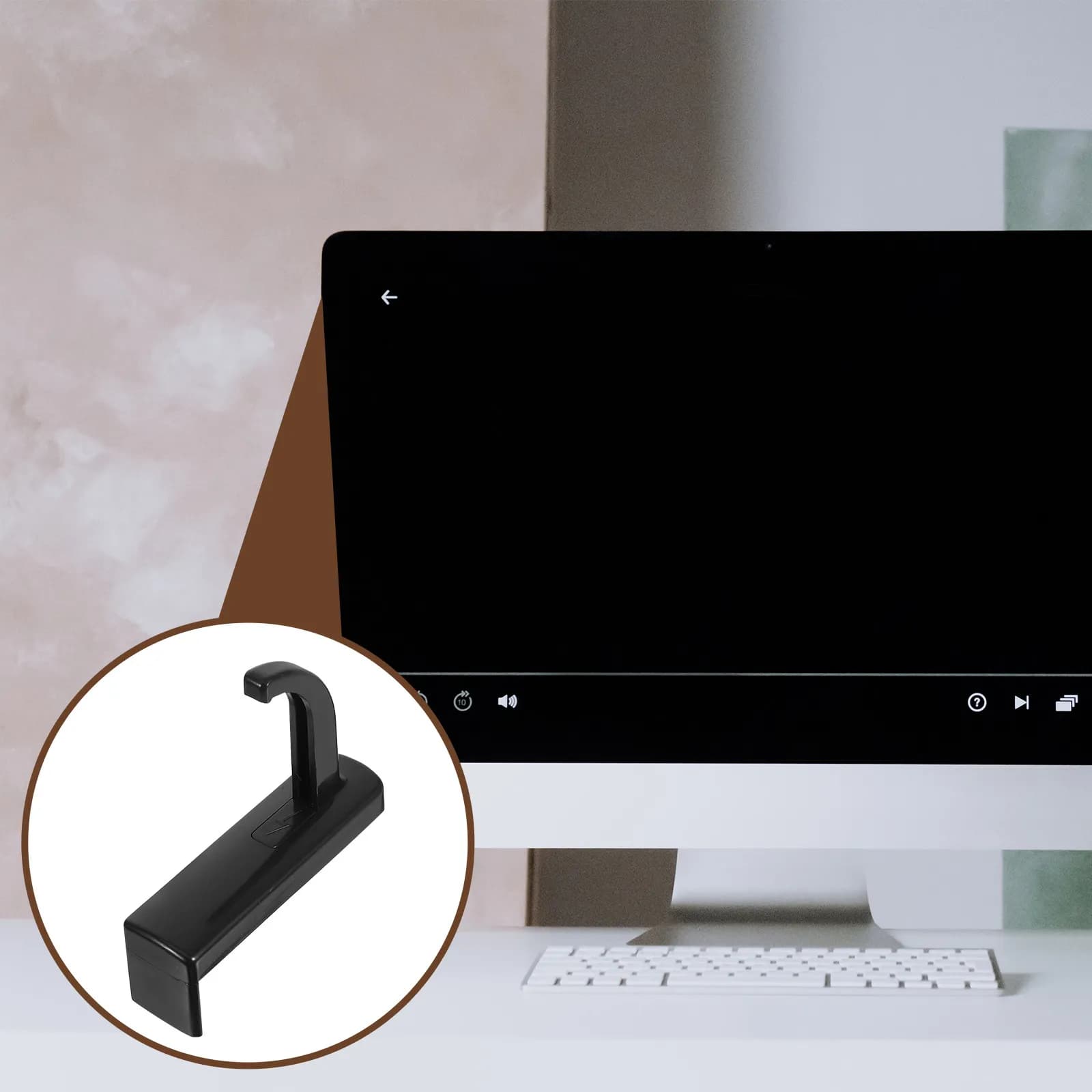 Supporto per cuffie da 5 pezzi, gancio appendicuffie per monitor PC, supporto per cuffie da scrivania, organizer da scrivania per cuffie, gaming, podcasting