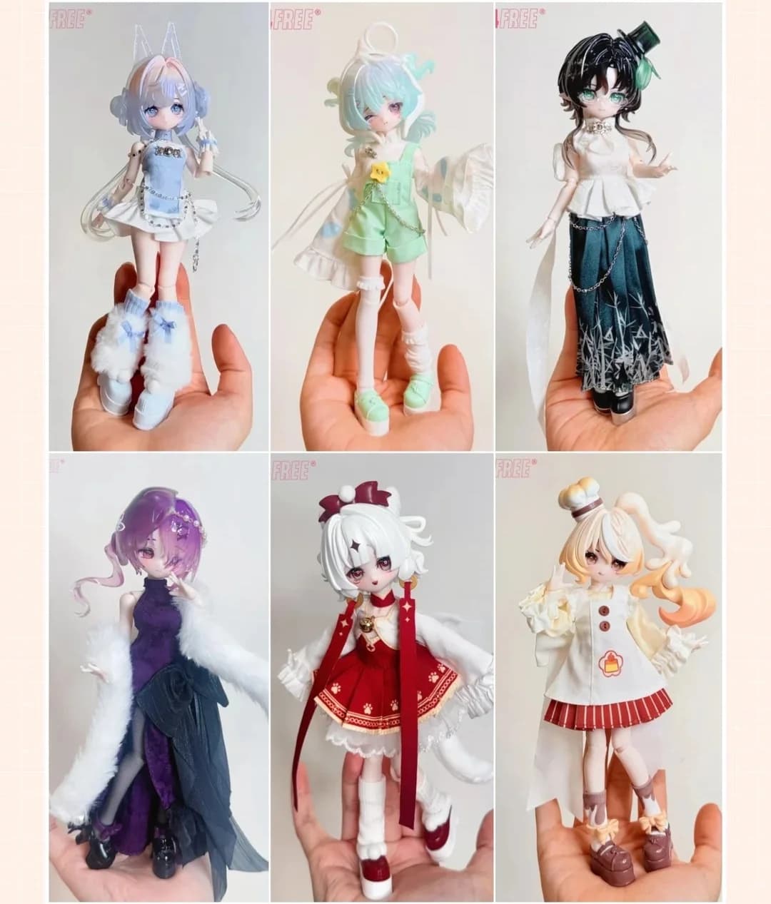 Mimty Fortune Sign 1/8 Articulated Bjd Doll Blind Box Statuetta da Collezione Rosa Anime Action Figure Decorativa per Collezionisti