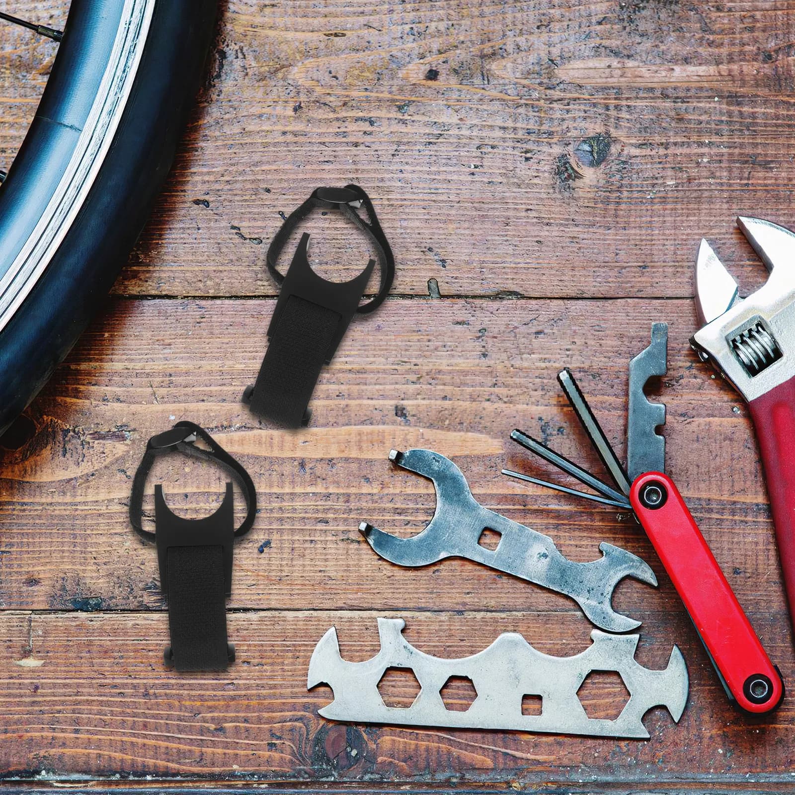 Supporto per luce da bici regolabile da 2 pezzi per manubri da 22 mm, attacco rapido, resistente alle intemperie, per ciclismo, mountain bike ed e-bike