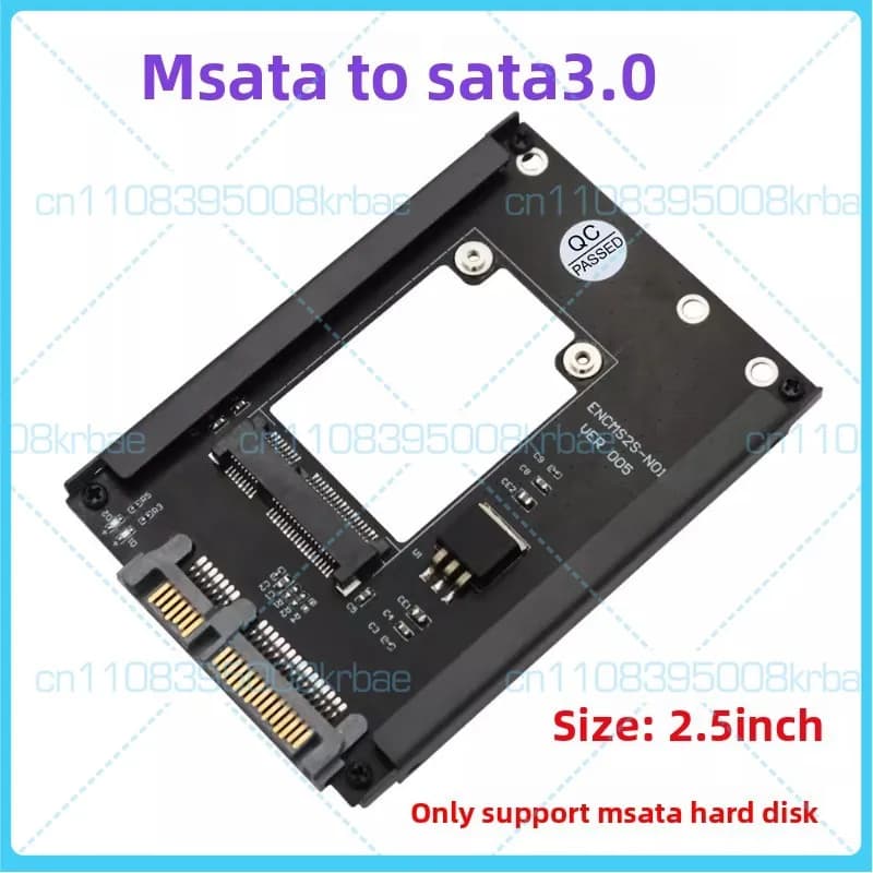 2 schede adattatrici da mSATA SSD a SATA 3.0, custodia in alluminio da 2,5 pollici e 7 mm, per uso interno ed esterno