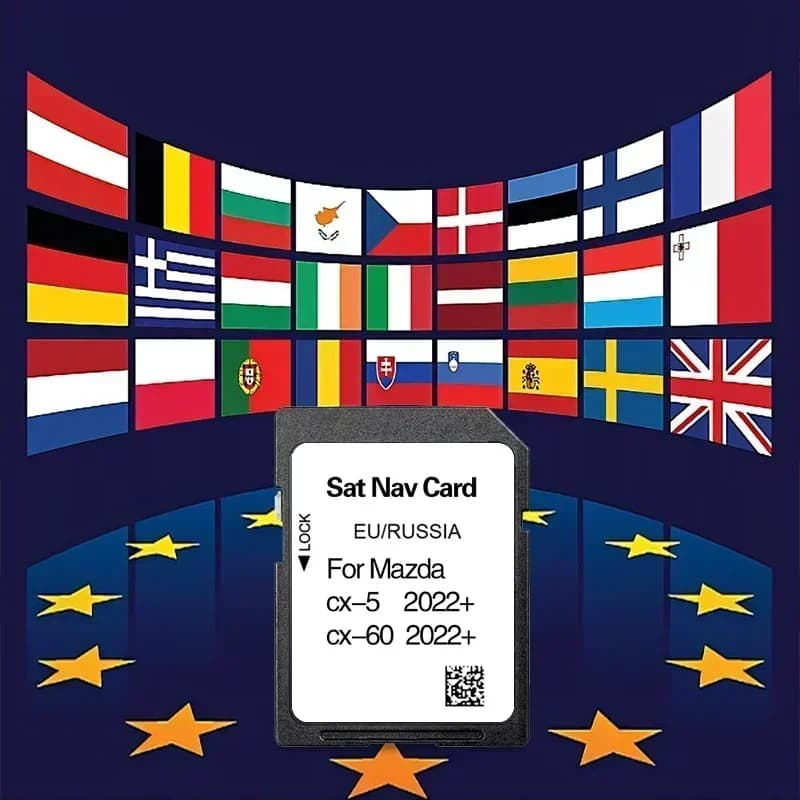 Nuova Versione Mappe per Mazda CX-5 CX-60 2022+ Navigazione Scheda SD GPS Europa Russia Sistema Mappe Compatibili