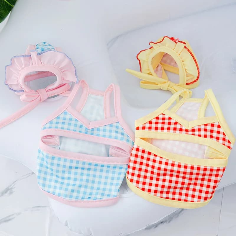 New Swimsuit for Domestic Animals, Transformable Swimwear with Swimming Head, Full Bikini, Swimwear for Dogs, Fashion Clothing for Animals