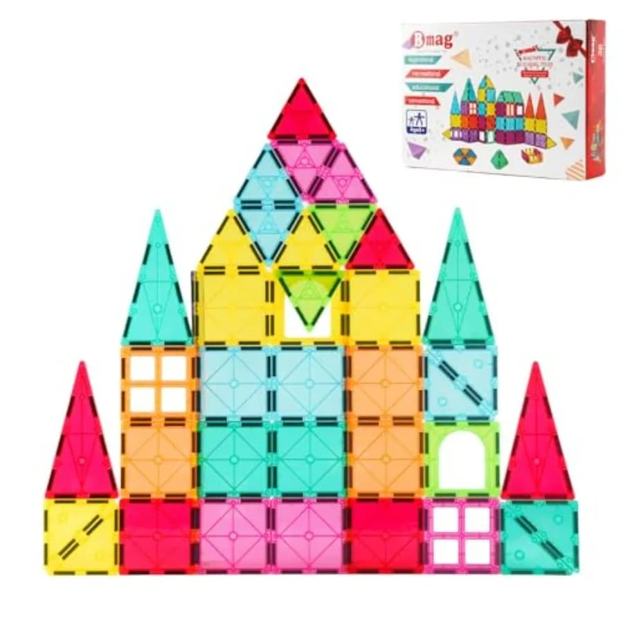 Mattoncini Magnetici, Blocchi da Costruzione per Bambini, Magneti 3D, Blocchi Educativi STEM, Giocattoli Montessori Impilabili