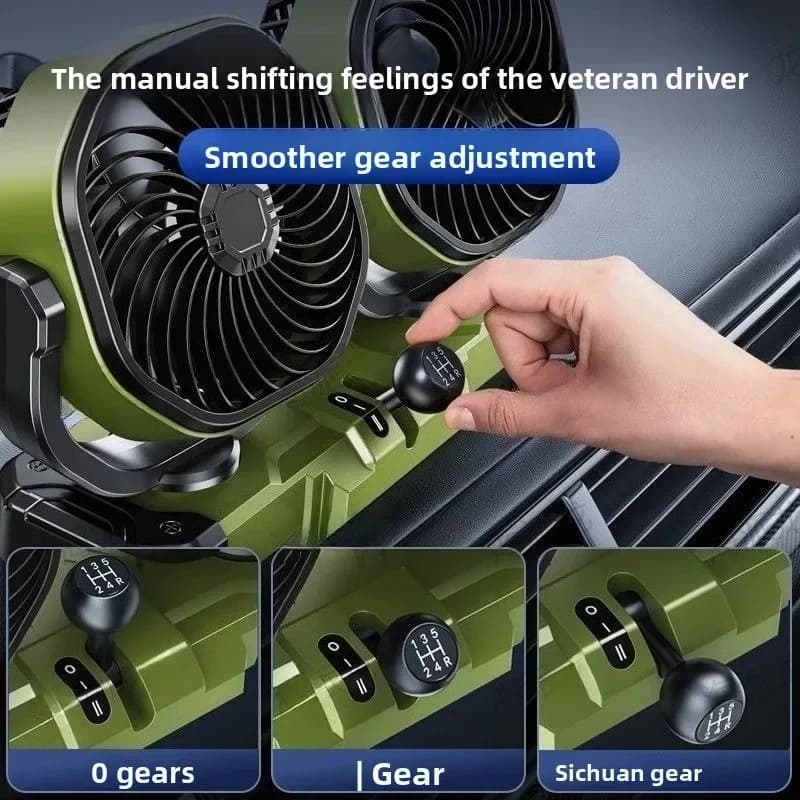 GoodCar Ventilatore elettrico 24V Camion di grandi dimensioni Speciale raffreddamento forte Raffreddamento silenzioso 12v Cabina per auto Motore brushless USB