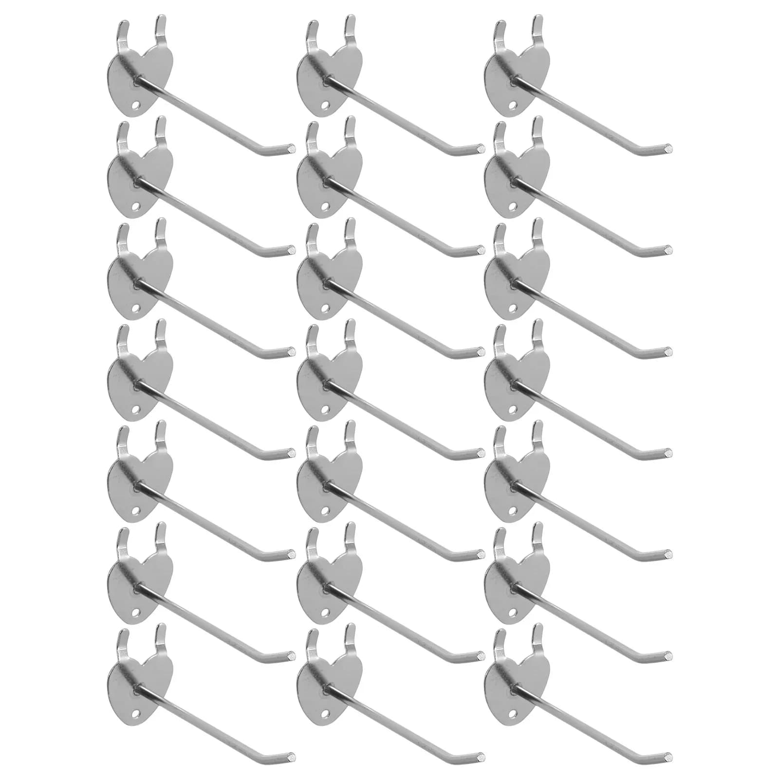 50Pcs Hole Pegboard Hooks Heavy Duty Iron Hooks for Wire Shelving Garage Wall Display Organizer Grid Panel Hook