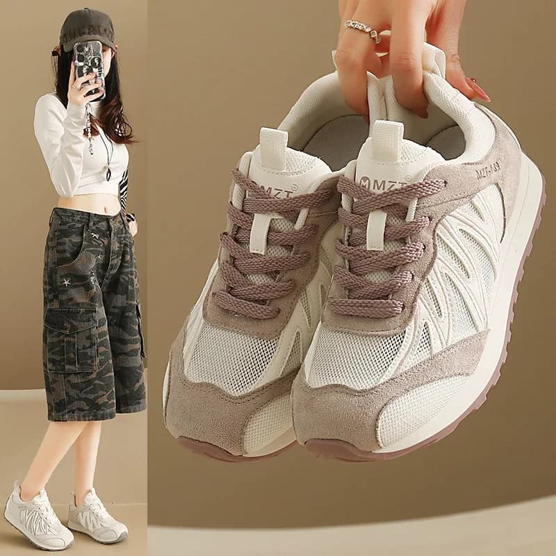 2026 New Summer Women Mesh Sneakers, Fashion Soft Sole Comfort Running Shoes, Breathable Single Mesh Dad Trainers