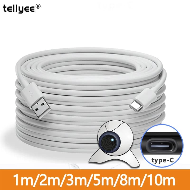 Cavo dati extra lungo USB C 1M 2M 3M 5M 8M 10M Cavo caricabatterie extra lungo con porta Type-C per fotocamera Samsung iPhone 15