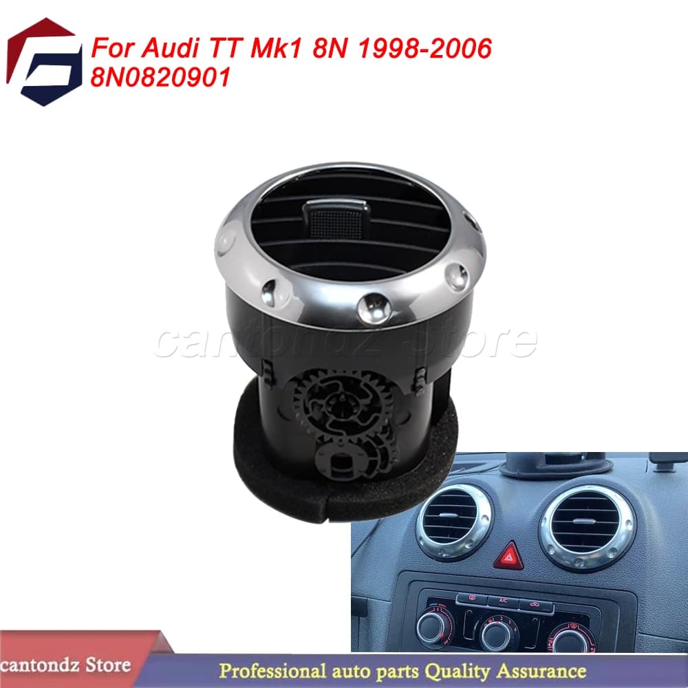 Car Front Dashboard Air Vent Surround Alloy AC Heating Grille Diffuser Center Panel 8N0820901 For Audi TT Mk1 8N 1998-2006