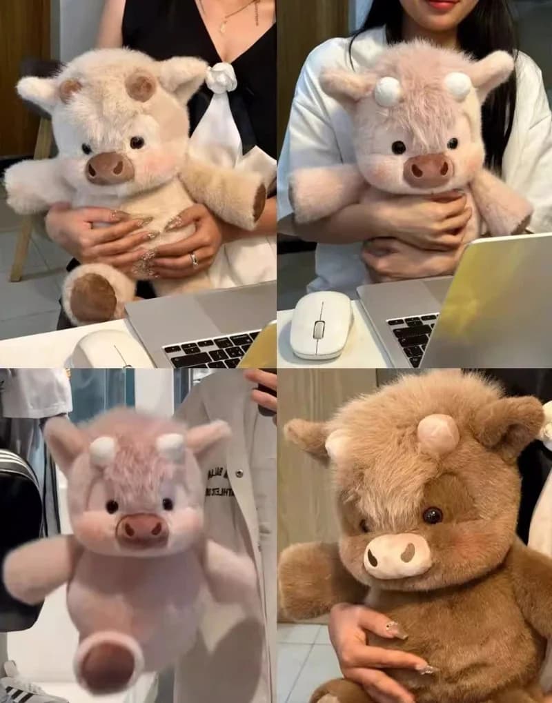 Adorabile Peluche di Bovino Highland 45cm, Mucca Abbracciabile in Morbido Tessuto Premium, Compagno Rilassante, Regalo Adorabile