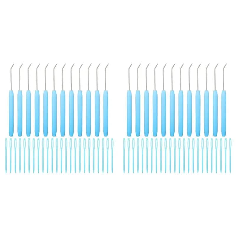 ABUN-72Pcs Loom Hook Set,Knitting Loom Hook Crochet Needle Hook Plastic Sewing Needles For Knitting Looms Knitting Boards A