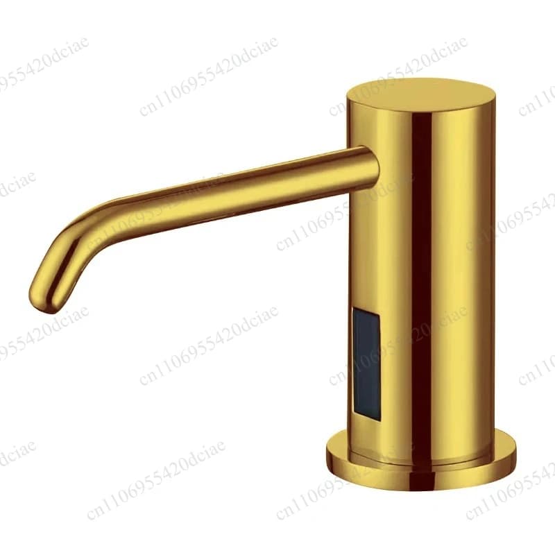 Non contact liquid drawing gold automatic faucet shaped soap dispenser