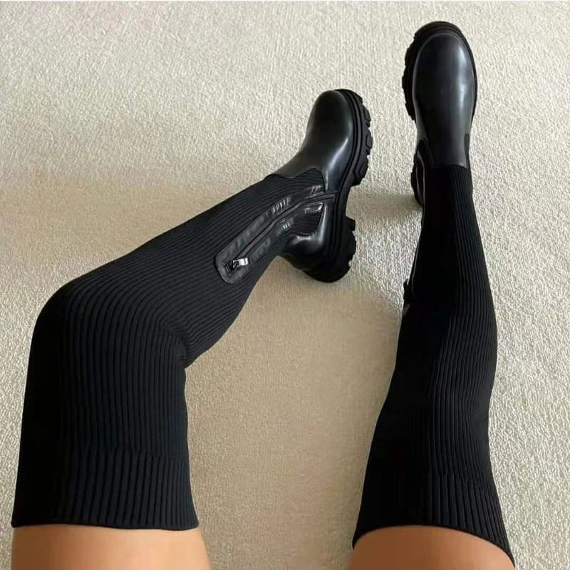 2025 Women's Winter Shoes Women's Boots Fashion Above Knee Boots Women's Thigh Boots Shoes with Strong Size Platforms Zapatos Mujer Sexy