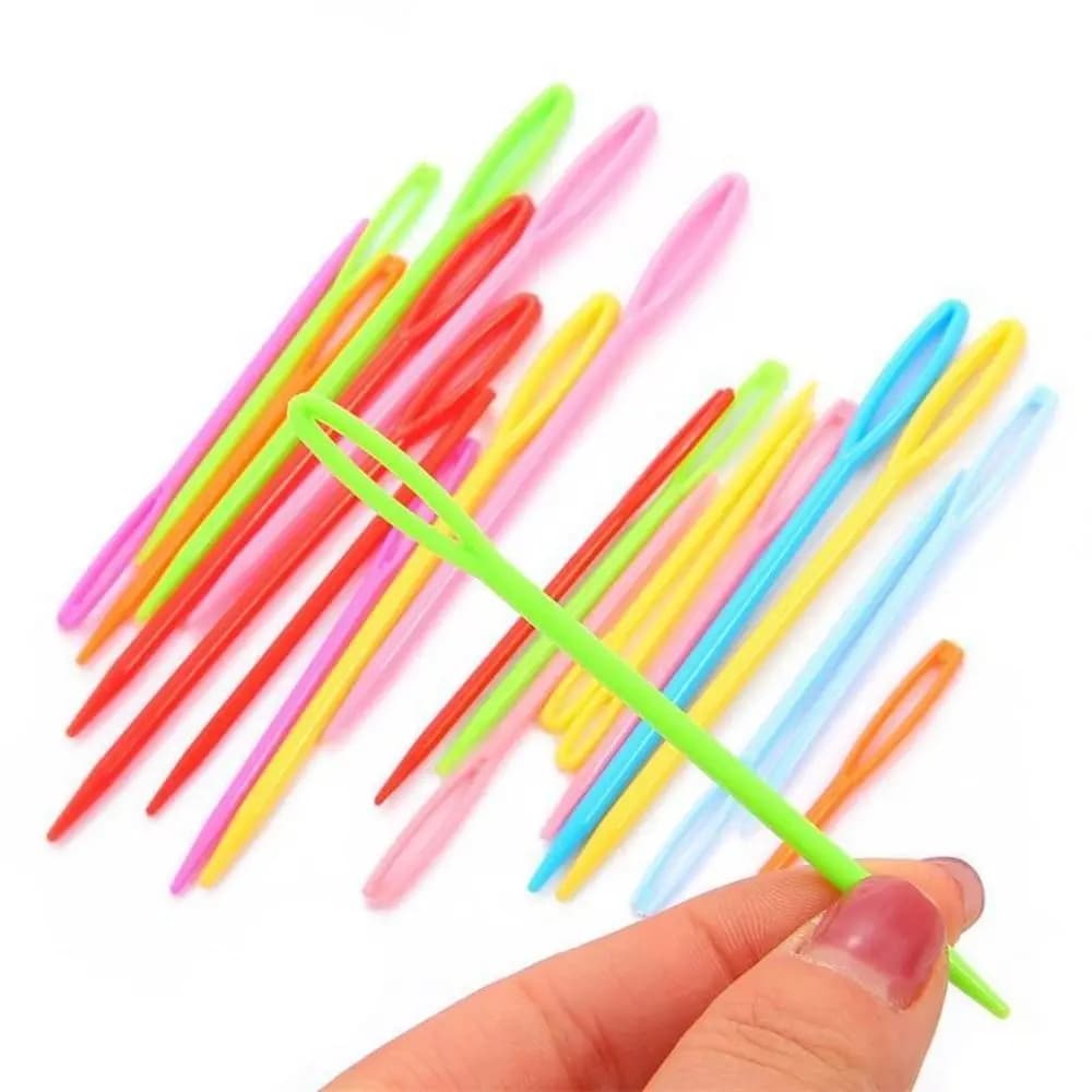 20 pcs Set New Plastic Sewing Needles Knitting Yarn Safety Pins Handmade Darning Wool Crochet Needles Accessories
