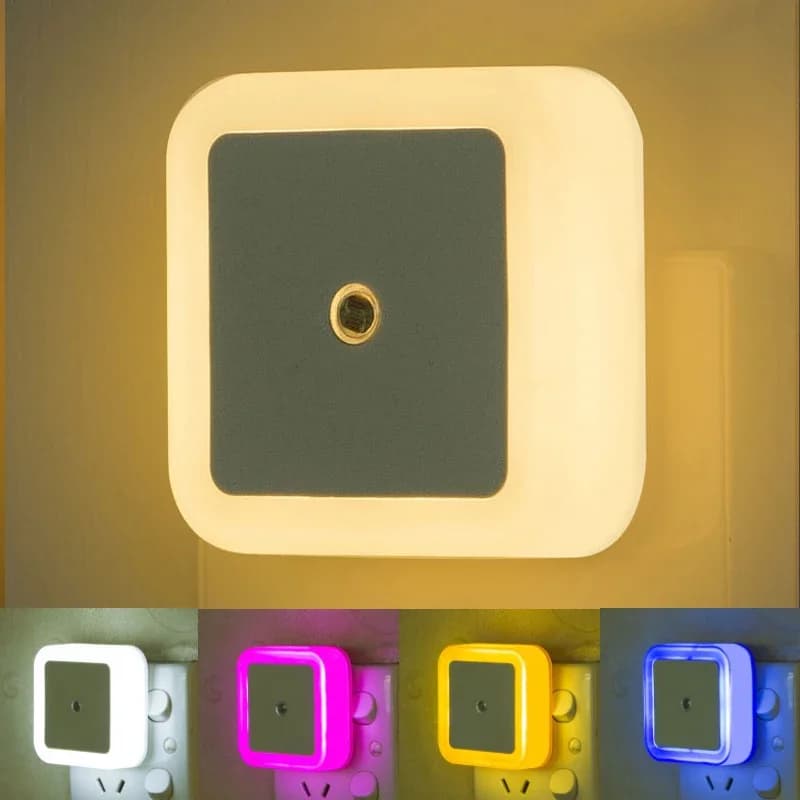 Lampada da notte a LED con sensore di movimento intelligente, mini luci da parete con spina americana per camera da letto, corridoi, scale, lampada da comodino