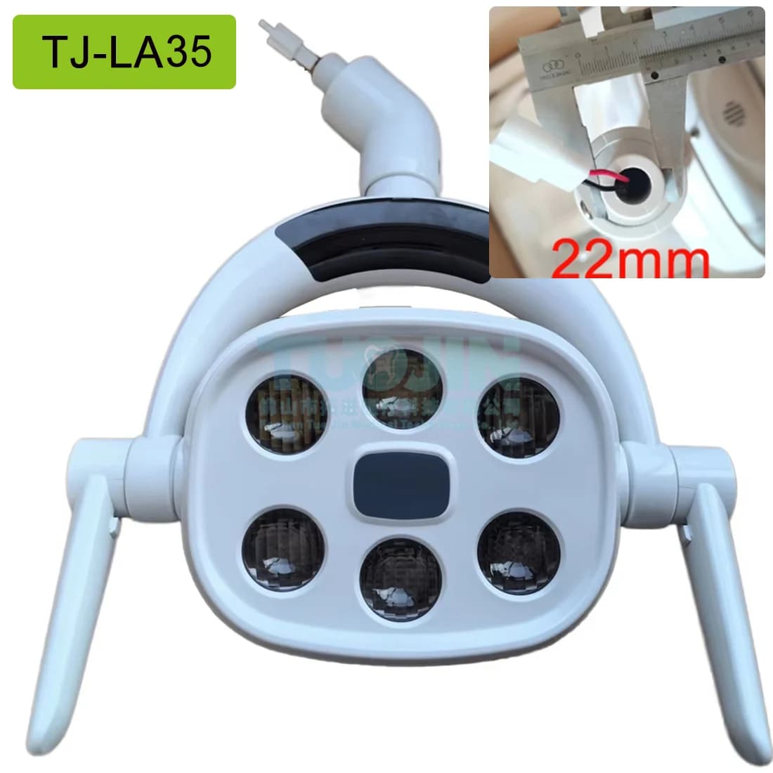 Lampada orale per poltrona odontoiatrica Testa della lampada per illuminazione senza ombre per impianto a LED