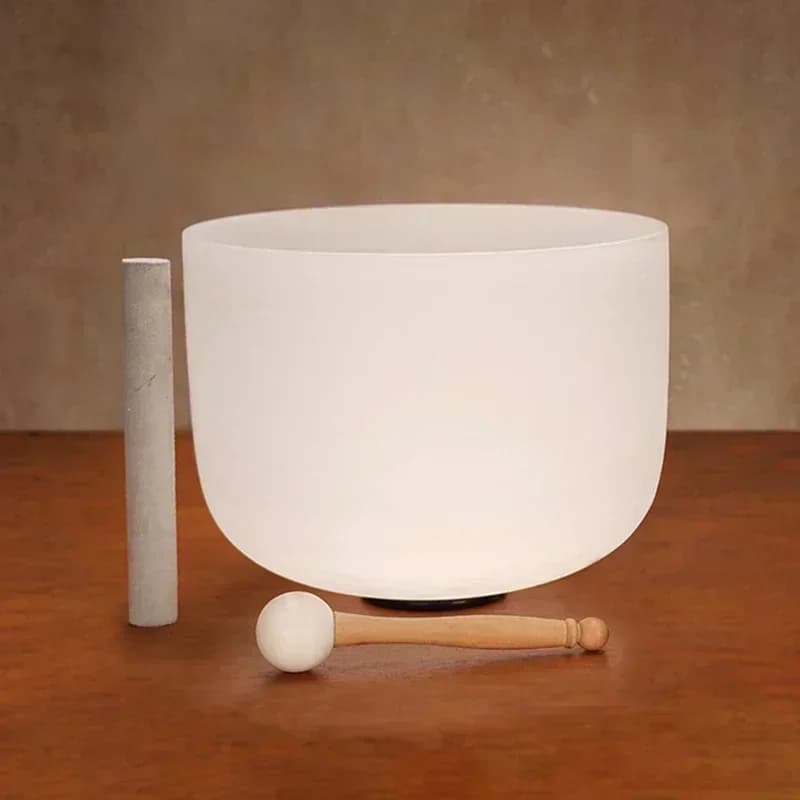 8 Inch 432hz Singing Bowl Chakra Quartz Sound Bowls Yoga Meditation Nepal Crystal Bowl Sound Healing Instrument Sets Decorative