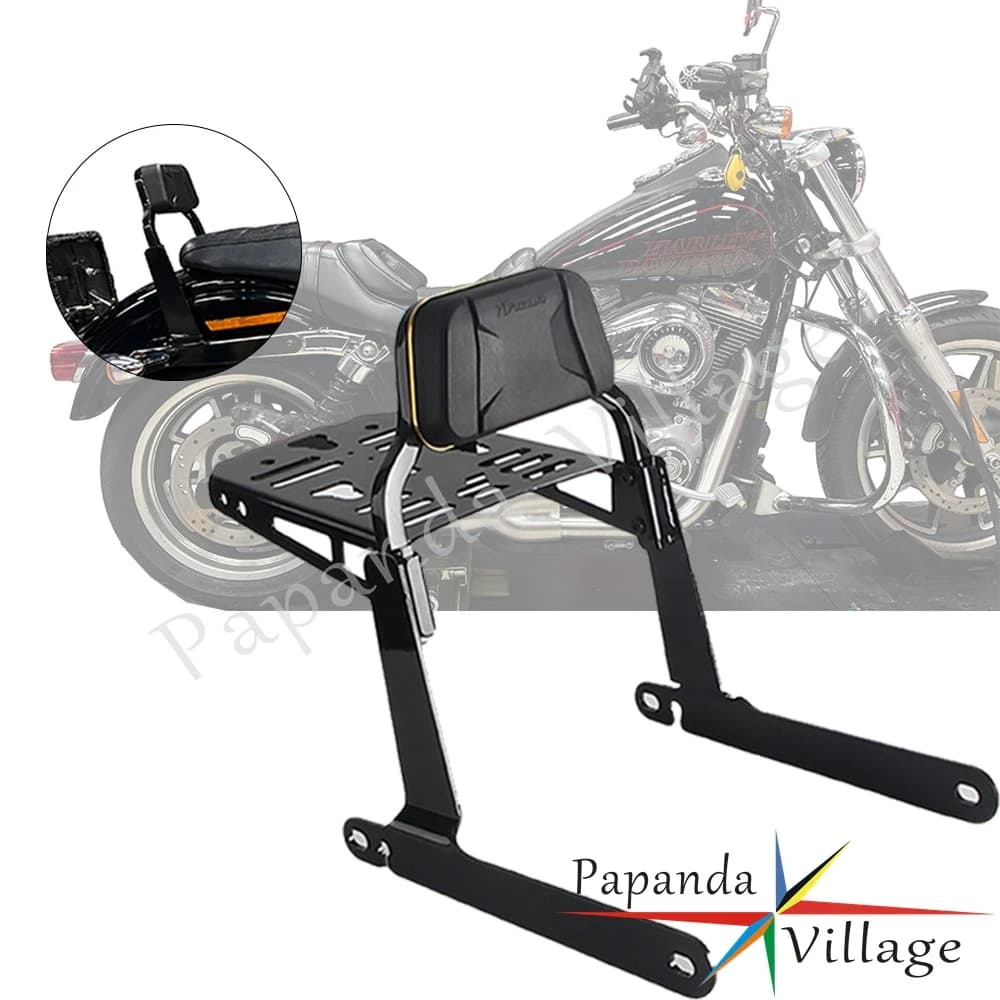 Portapacchi per moto Passeggero Breve Sissy Bar Staffe sportive Schienale posteriore per Dyna Super Glide FXD FXDC CVO 2006 - 2016