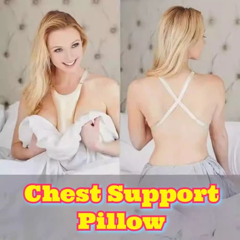 Cuscino di Supporto per il Seno da Donna, Anti-Rughe, Lavabile, Ultra Morbido, Comfort per il Sonno Notturno, Cura del Seno