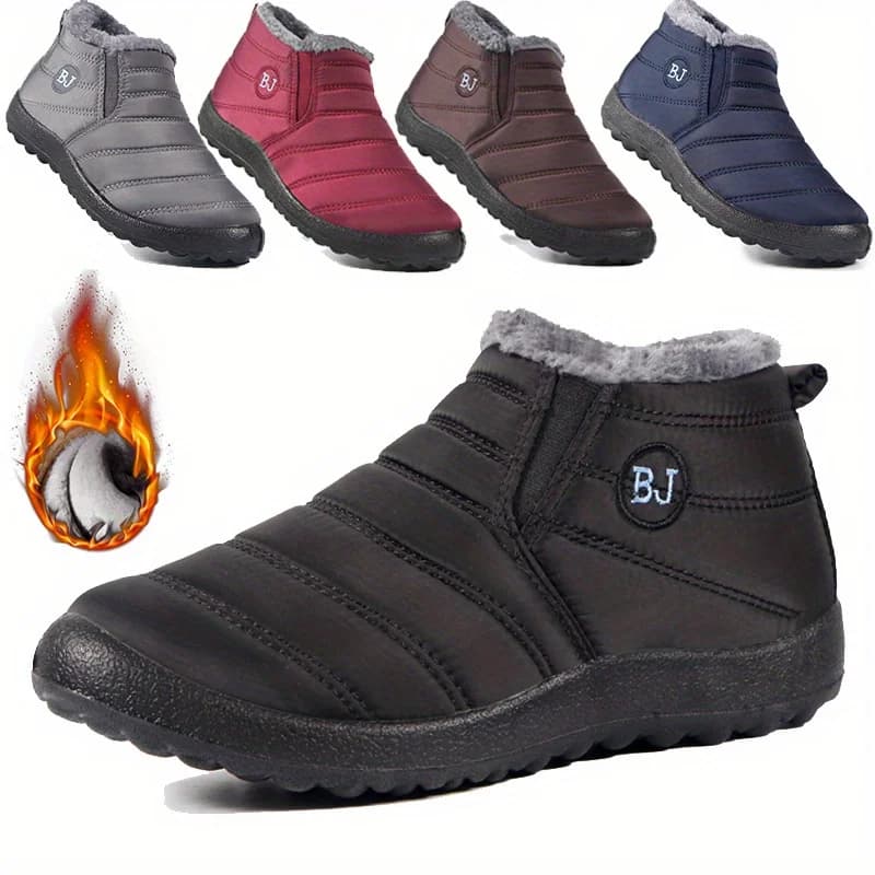 Scarpe da Neve Impermeabili Antiscivolo e Calde da Donna, Comode Scarpe da Trekking Basse