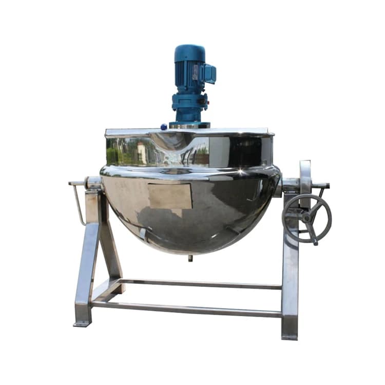 100 Liter Automatic Stainless Steel Mixer Industrial / Electric / Steam Heater Kettle Coated with Swinger