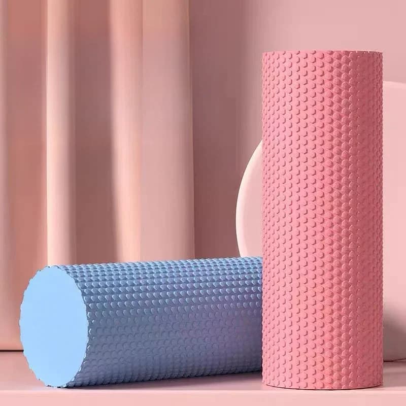 Round hexagonal roller with EVA foam cylinder for yoga, for pilates exercises, improved home workouts