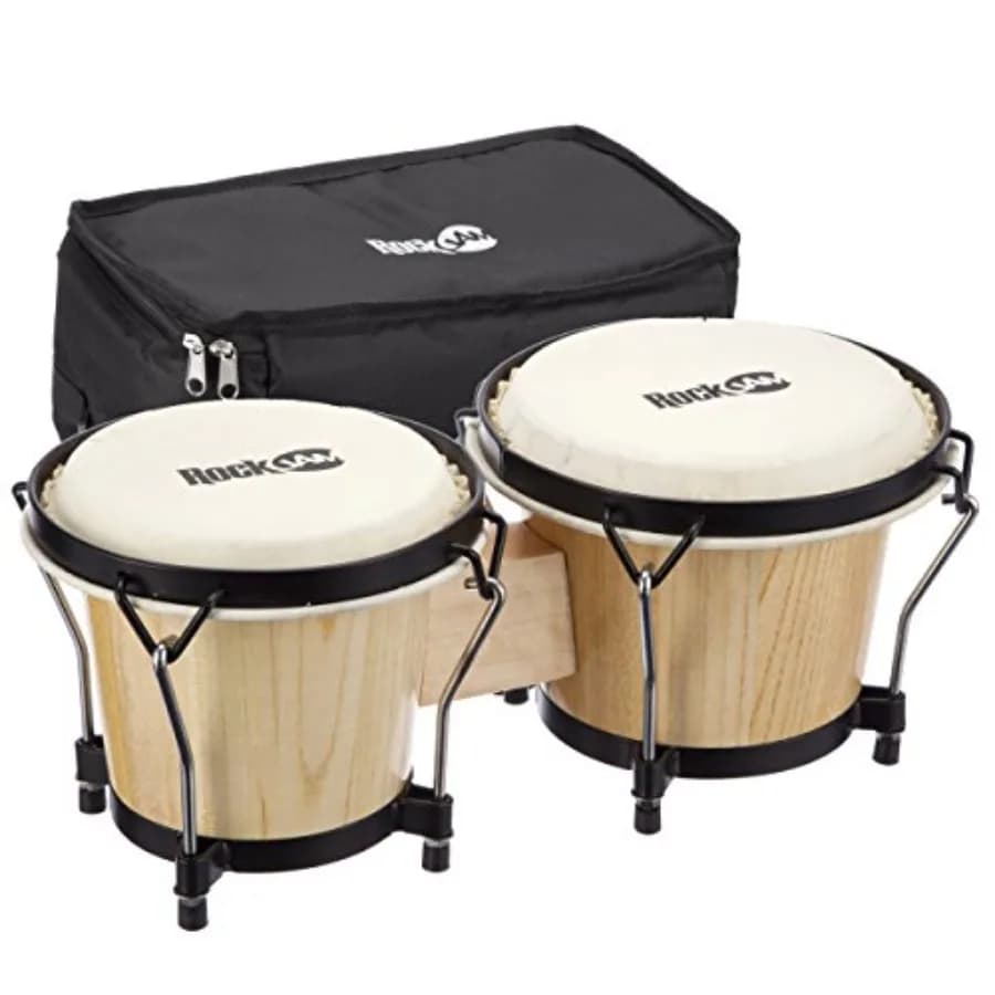 Set di 7 e 8 Bongo con borsa imbottita e chiave di accordatura nera per performance dal vivo e pratica