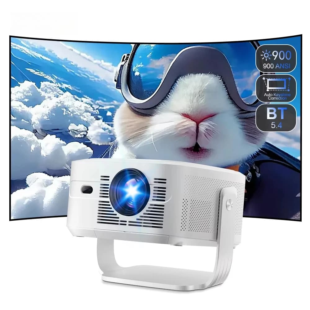 Topleo HY450 Max 8K Android 14 1080p Home Cinema Theater Mini proiettore intelligente portatile con 1000 lumen e dual band WiFi6